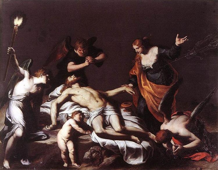 Alessandro Turchi The Lamentation over the Dead Christ oil painting image